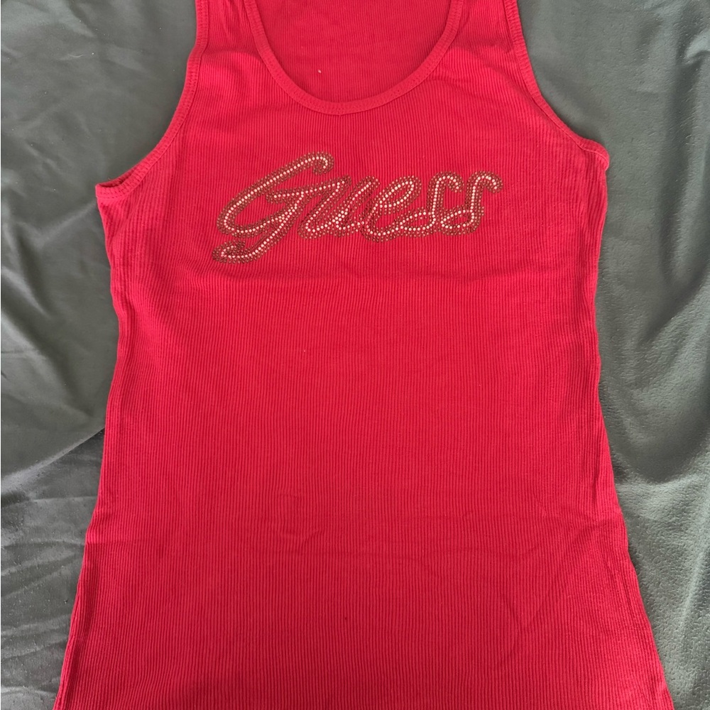 Guess pink Embellished Tank Top